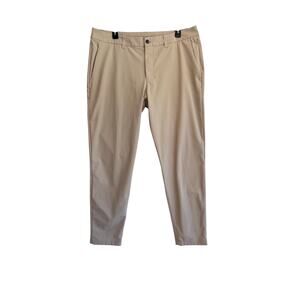 Lululemon ABC Trouser Pants Classic Fit Khaki Beige Men’s 36 Stretch Workwear